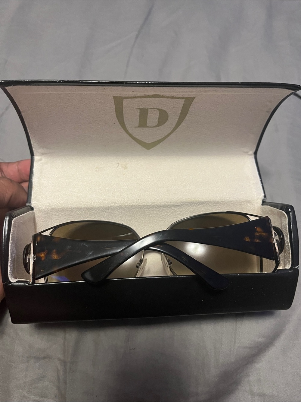 Gucci Brown Tortoiseshell and Black Sunglasses w/Dior case